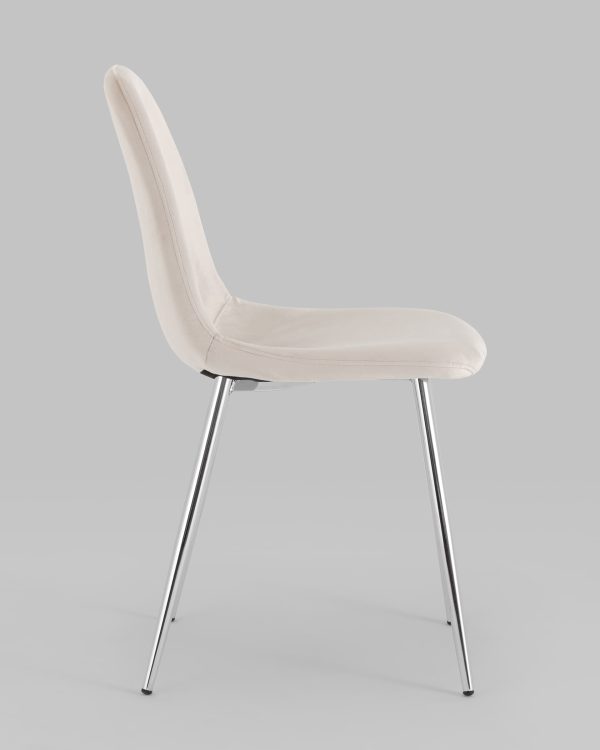 Стул Валенсия SN велюр бежевый хромированные ножки — изображение 3