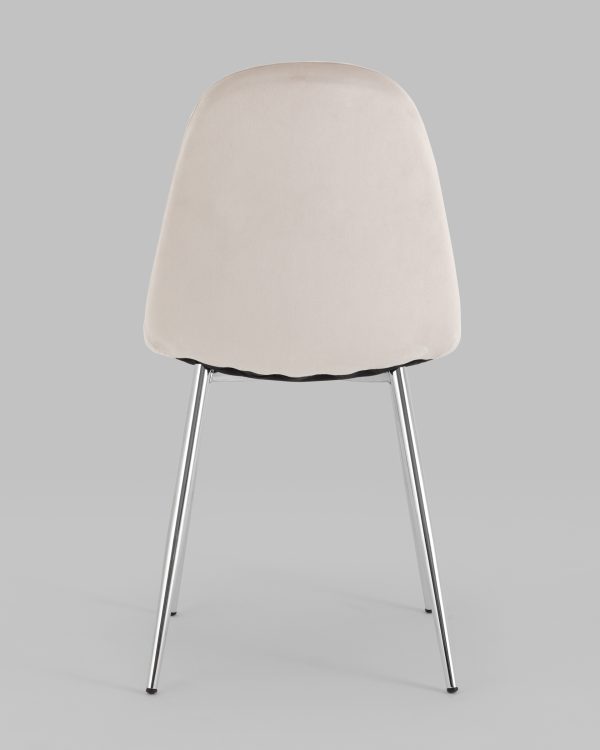 Стул Валенсия SN велюр бежевый хромированные ножки 4 шт — изображение 2