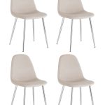 Стул Валенсия SN велюр бежевый хромированные ножки 4 шт