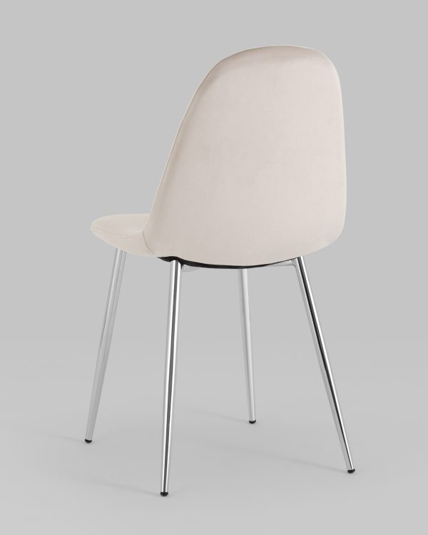 Стул Валенсия SN велюр бежевый хромированные ножки 4 шт — изображение 3