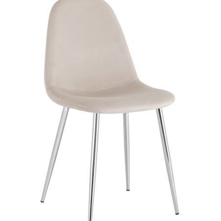 Стул Валенсия SN велюр бежевый хромированные ножки