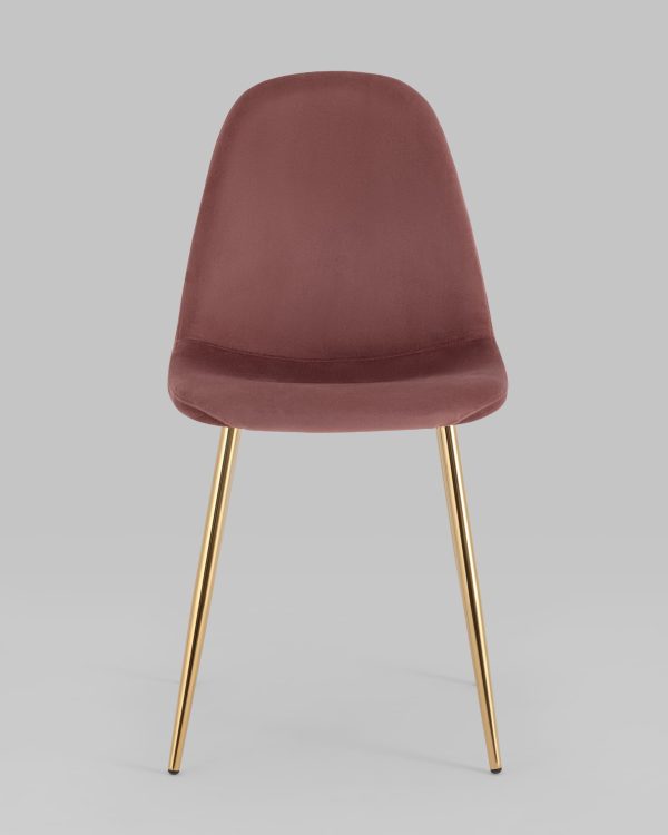 Стул Валенсия SN велюр пыльно-розовый золотые ножки 4 шт — изображение 3