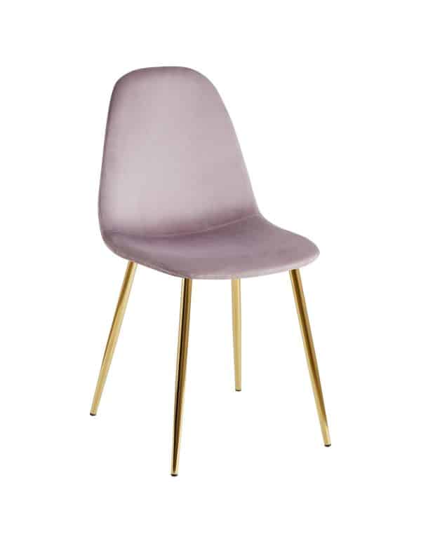 Стул Валенсия SN велюр розовый золотые ножки — изображение 2