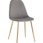 Стул Валенсия SN велюр серый золотые ножки