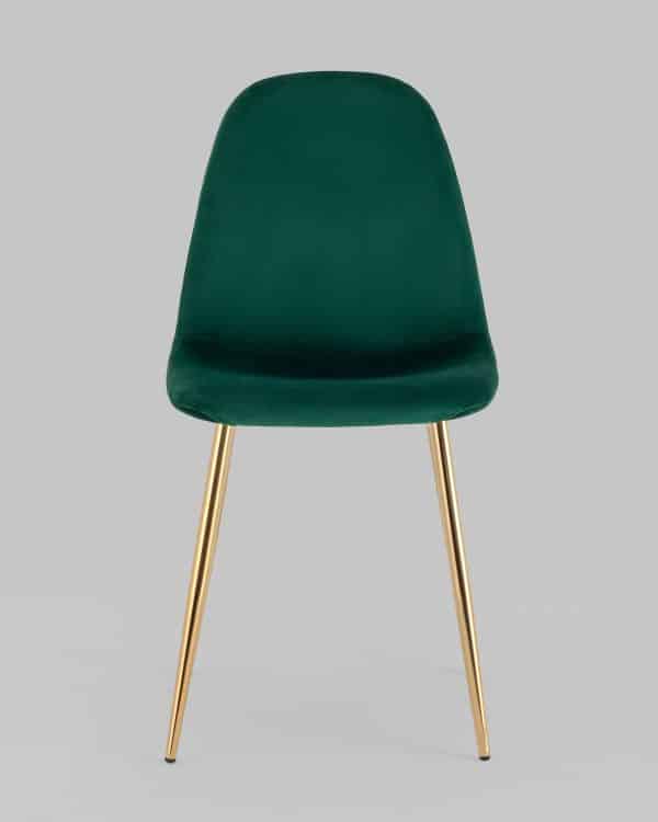 Стул Валенсия SN велюр зеленый золотые ножки набор 4 шт — изображение 3