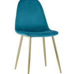 Стул Валенсия велюр аквамарин золотые ножки