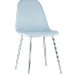 Стул Валенсия велюр пыльно-голубой хромированные ножки