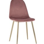 Стул Валенсия велюр пыльно-розовый золотые ножки