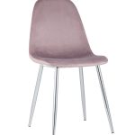 Стул Валенсия велюр розовый хромированные ножки