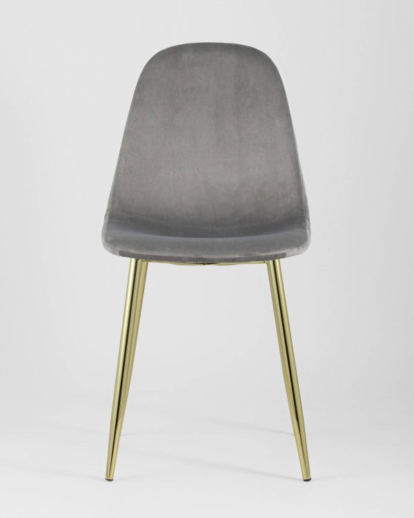 stul-valensija-veljur-seryj-zolotye-nozhki-2 Стул Валенсия велюр серый золотые ножки — изображение 3