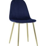 Стул Валенсия велюр синий золотые ножки