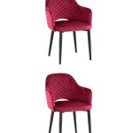 Стул Венера диамант велюр бордовый 2 шт