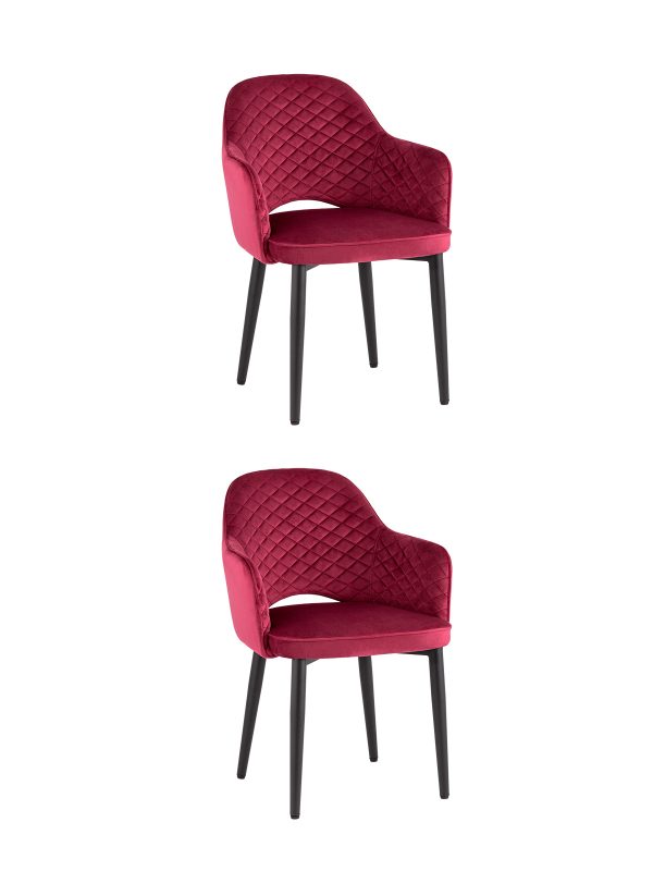 Стул Венера диамант велюр бордовый 2 шт