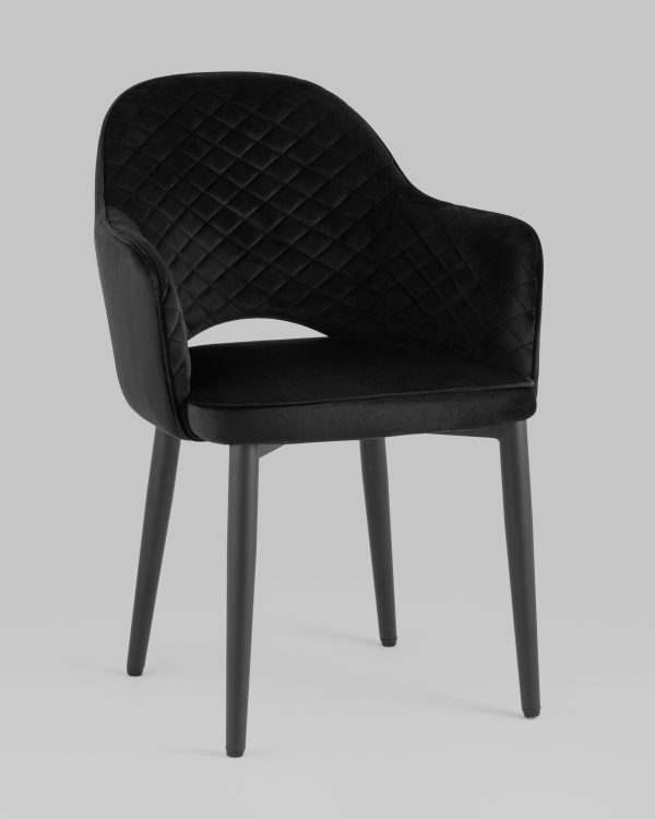 Стул Венера диамант велюр черный — изображение 3