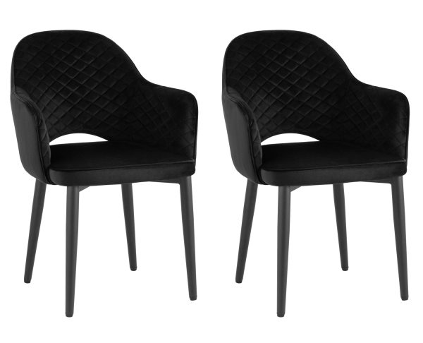 Стул Венера диамант велюр черный 2 шт — изображение 2