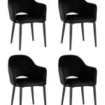 Стул Венера диамант велюр черный 4 шт