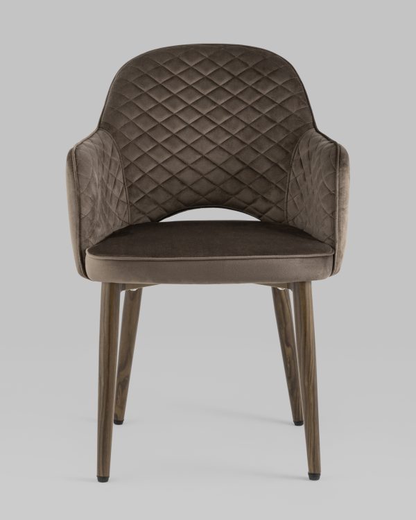 Стул Венера диамант велюр коричневый — изображение 2