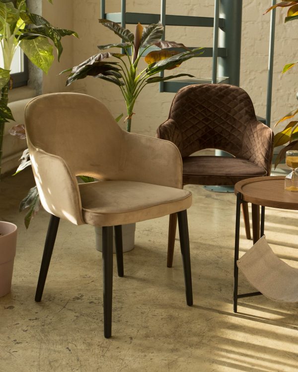 Стул Венера диамант велюр коричневый — изображение 3