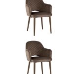 Стул Венера диамант велюр коричневый 2 шт