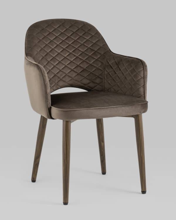 Стул Венера диамант велюр коричневый 2 шт — изображение 3