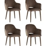 Стул Венера диамант велюр коричневый 4 шт