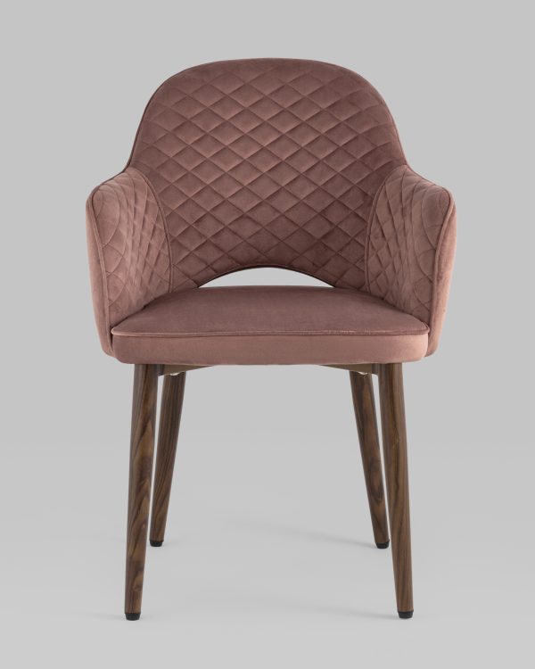 Стул Венера диамант велюр пыльно-розовый 2 шт — изображение 2