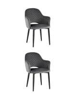 Стул Венера диамант велюр серый 2 шт