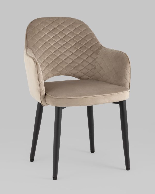 Стул Венера диамант велюр шампань с подлокотниками — изображение 2