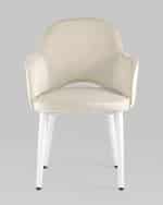 Стул Венера велюр кремовый ножки белые 2 шт — изображение 2