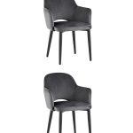 Стул Венера велюр серый 2 шт