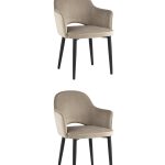 Стул Венера велюр шампань 2 шт