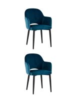 Стул Венера велюр сине-зеленый 2 шт