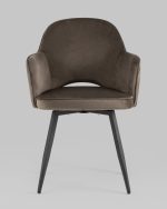 Стул Венера вращающийся велюр коричневый 2 шт — изображение 2