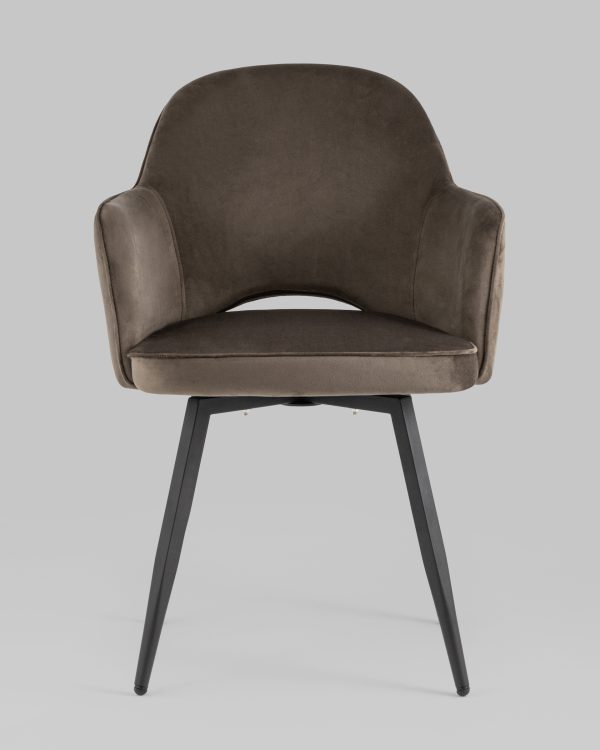 Стул Венера вращающийся велюр коричневый 2 шт — изображение 2