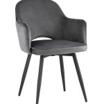 Стул Венера вращающийся велюр серый