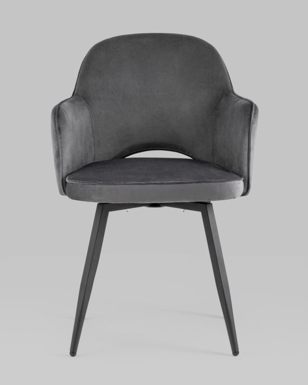 Стул Венера вращающийся велюр серый 2 шт — изображение 2