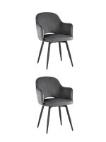 Стул Венера вращающийся велюр серый 2 шт