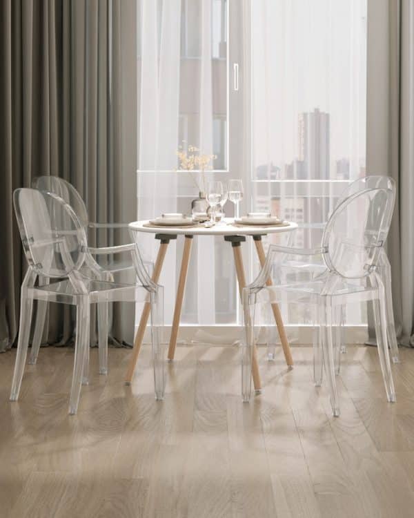 Стул Victoria Ghost с подлокотниками прозрачный — изображение 3