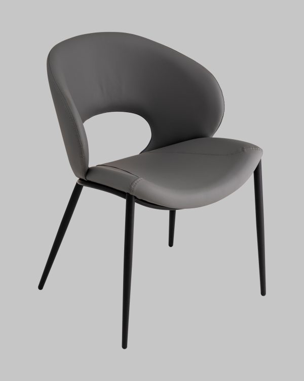 Стул Вивьен экокожа серый — изображение 2