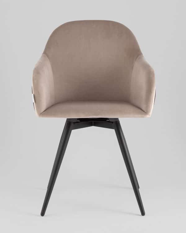 Стул вращающийся Новел New велюр серо-коричневый — изображение 3