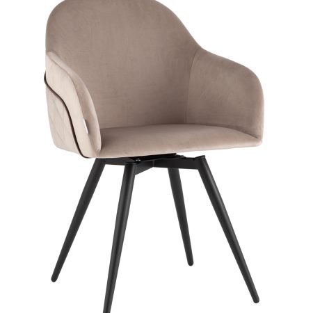 Стул вращающийся Новел New велюр серо-коричневый