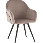 Стул вращающийся Новел велюр серо-коричневый