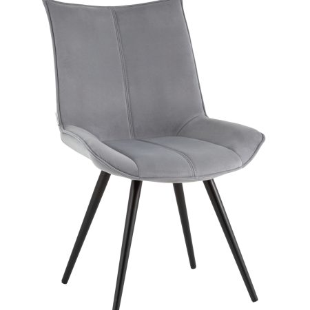 Стул вращающийся Робб велюр серый