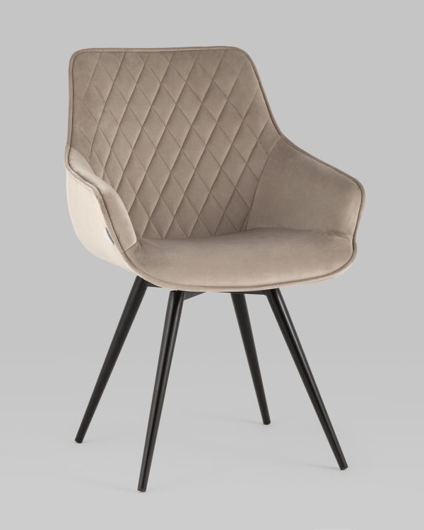 stul-vrashhajushhijsja-seul-veljur-sero-bezhevyj-1 Стул вращающийся Сеул велюр серо-бежевый — изображение 2