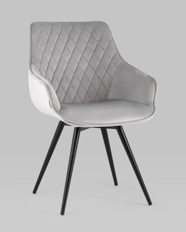 Стул вращающийся Сеул велюр светло-серый — изображение 2