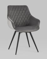 Стул вращающийся Сеул велюр темно-серый — изображение 2