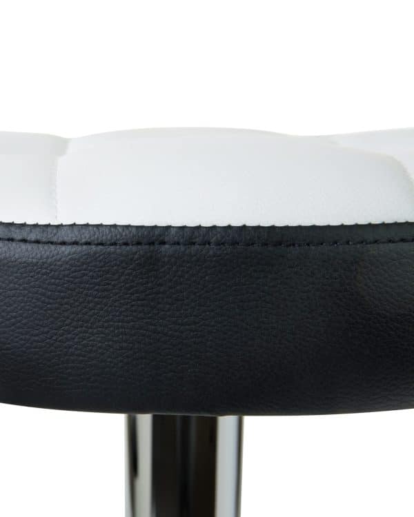 Табурет барный DOBRIN BRUNO, бело-чёрный — изображение 4