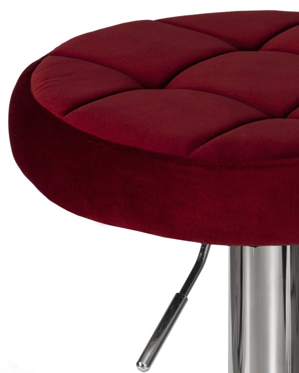 Табурет барный DOBRIN BRUNO, бордовый велюр (MJ9-43) — изображение 3