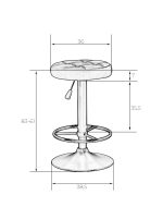 Табурет барный DOBRIN BRUNO GOLD, черный велюр (MJ9-101) — изображение 4