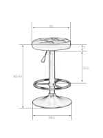 Табурет барный DOBRIN BRUNO GOLD, пудрово-розовый велюр (MJ9-32) — изображение 3